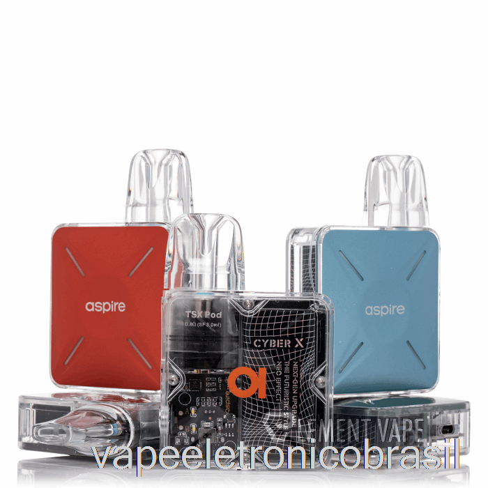 Vape Recarregável Aspire Cyber X Pod Sistema Azul Gelado